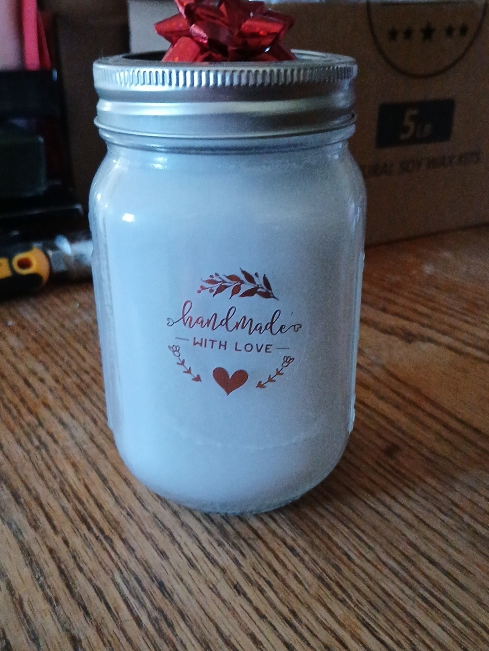 White Body Moisturizer in Mason Jar